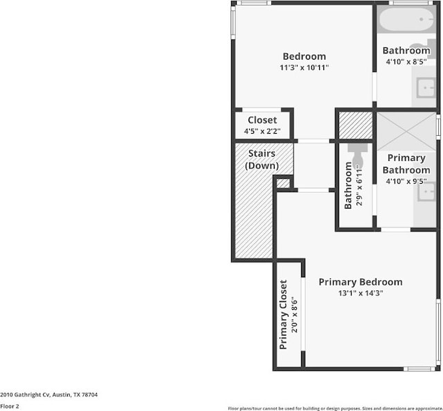 2010 Gathright Unit B, Austin, TX 78704 - view of home floor plan