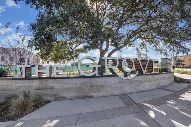 view of community sign