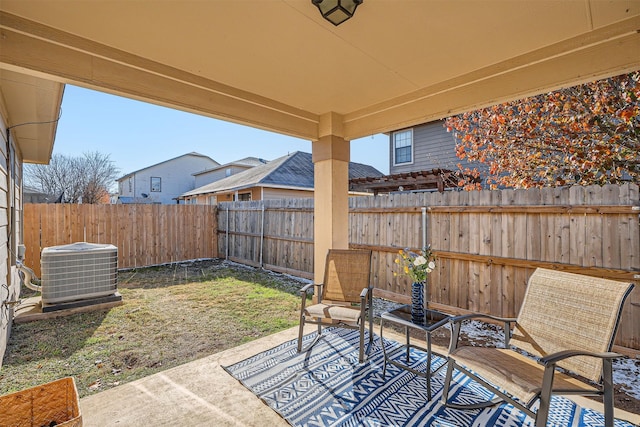 view of patio with cooling unit