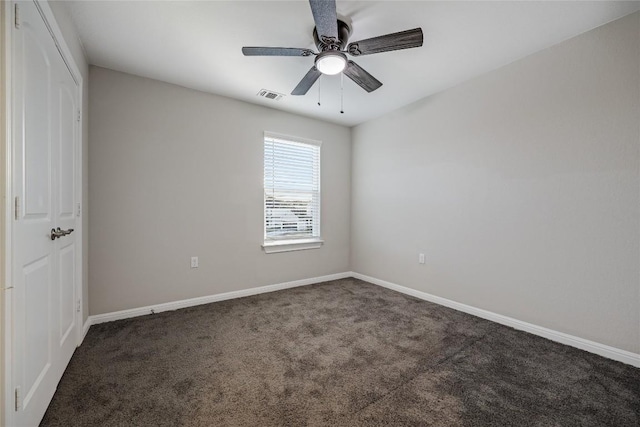 7001 Lewiston Way, Austin, TX 78724 - carpeted spare room featuring a ceiling fan and baseboards