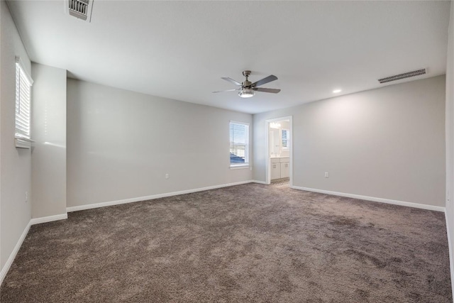 7001 Lewiston Way, Austin, TX 78724 - spare room featuring carpet, ceiling fan, and recessed lighting