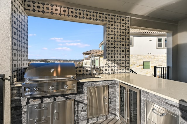 125 Serene Hilltop Cir, Austin, TX 78738 - view of patio / terrace with wine cooler