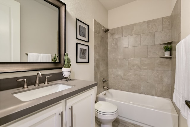 125 Serene Hilltop Cir, Austin, TX 78738 - bathroom with vanity, toilet, and bathtub / shower combination