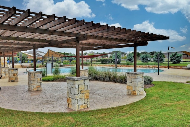 view of patio / terrace with a pergola