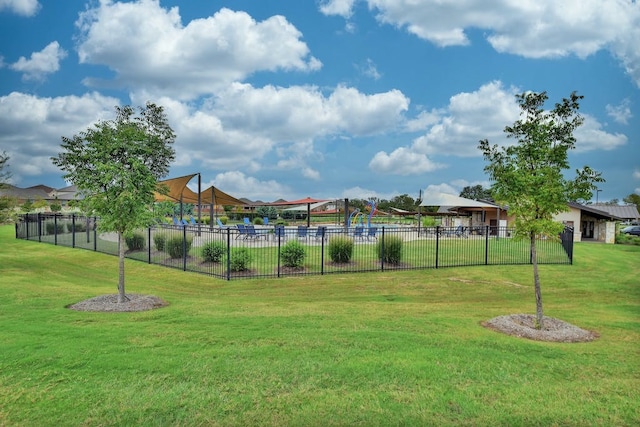 surrounding community featuring a lawn