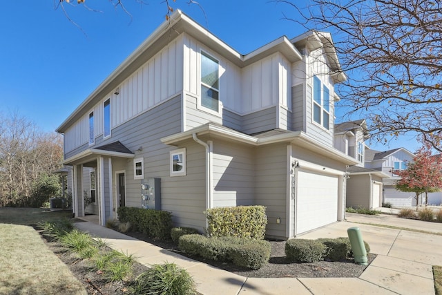 view of home's exterior featuring a garage