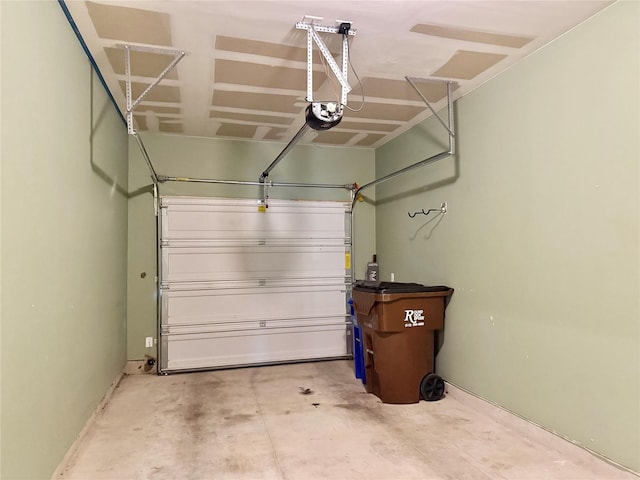 garage featuring a garage door opener