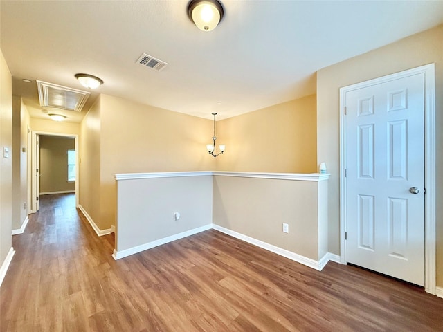 interior space with hardwood / wood-style flooring