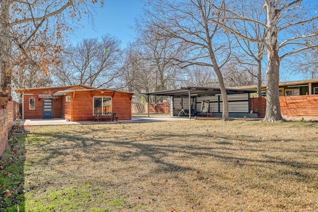 exterior space with a yard