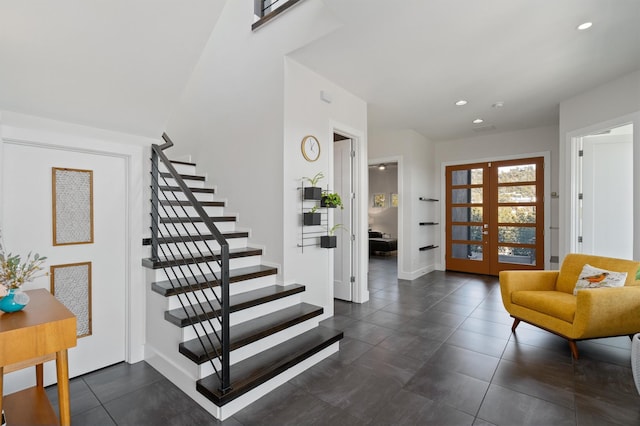 foyer with french doors