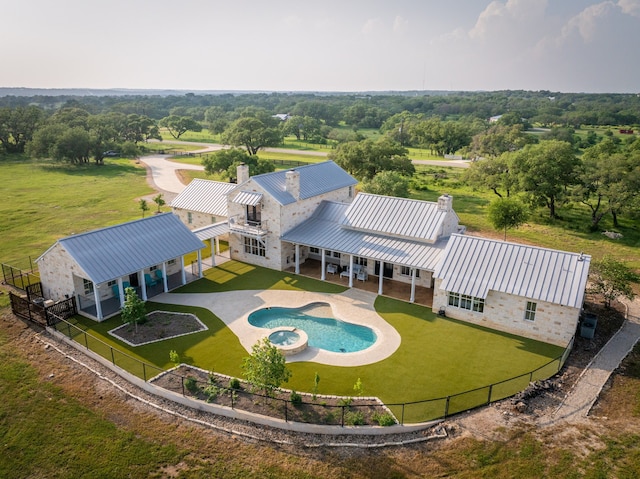 birds eye view of property