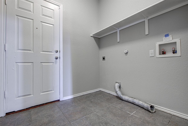 laundry room featuring tile patterned flooring, hookup for a washing machine, hookup for an electric dryer, and gas dryer hookup