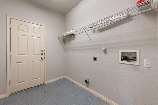 laundry area featuring washer hookup, hookup for an electric dryer, and gas dryer hookup