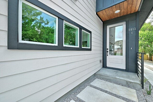 view of doorway to property