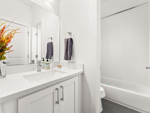 3711 Garden Villa Ln Unit A, Austin, TX 78704 - full bath featuring vanity, tile patterned floors, and shower / tub combination