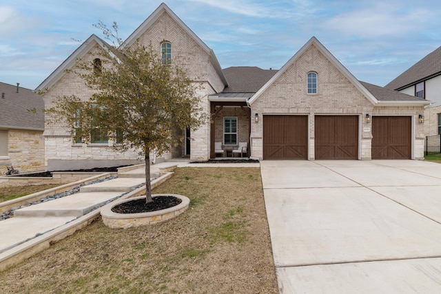 view of front facade with a front yard