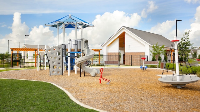 view of jungle gym