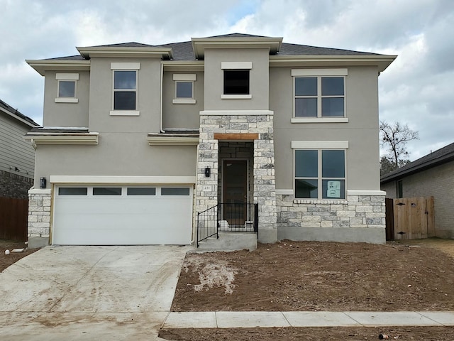 view of front of house featuring a garage