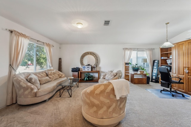 view of carpeted living room