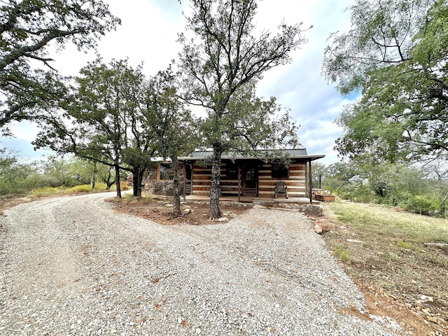 view of log-style house