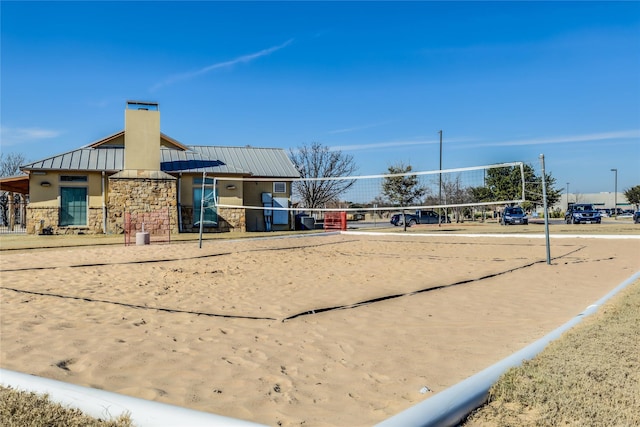 view of community featuring volleyball court