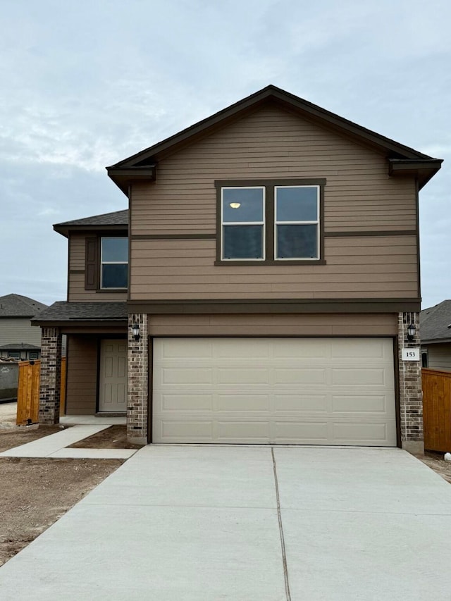 view of front of house featuring a garage