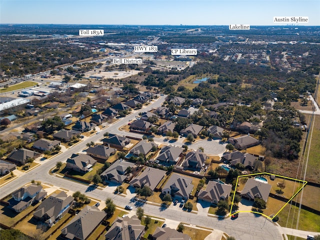 birds eye view of property