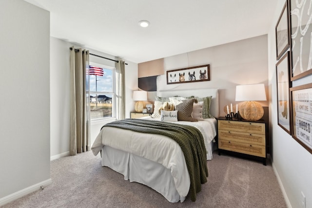 view of carpeted bedroom