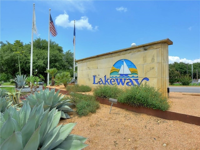 view of community sign