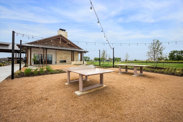 view of community with a gazebo