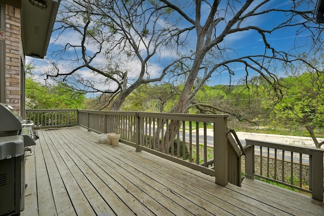 deck with area for grilling