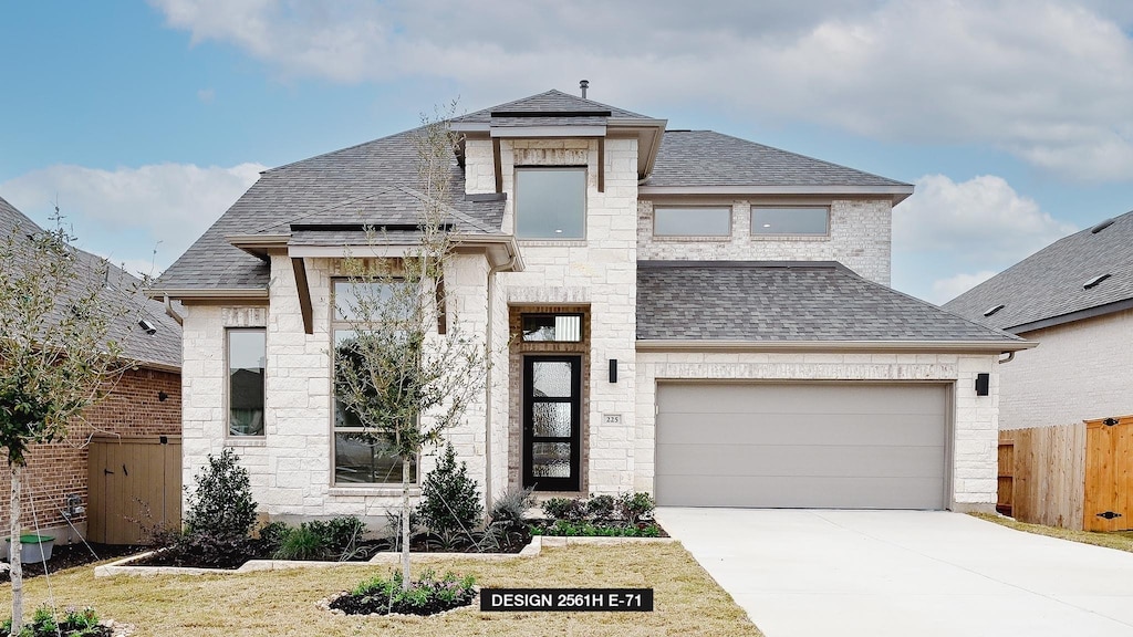 view of front of home featuring a garage