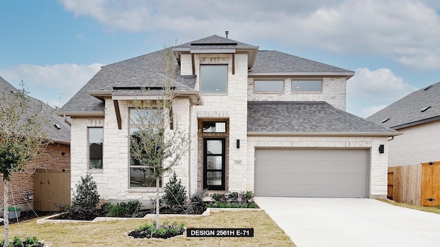 view of front of home featuring a garage