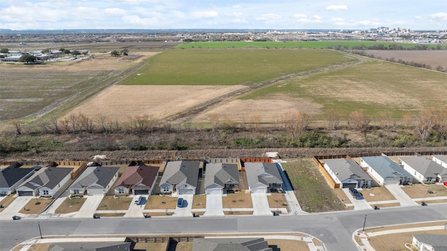 aerial view with a rural view