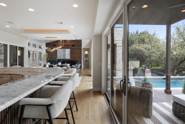 kitchen featuring wood-type flooring