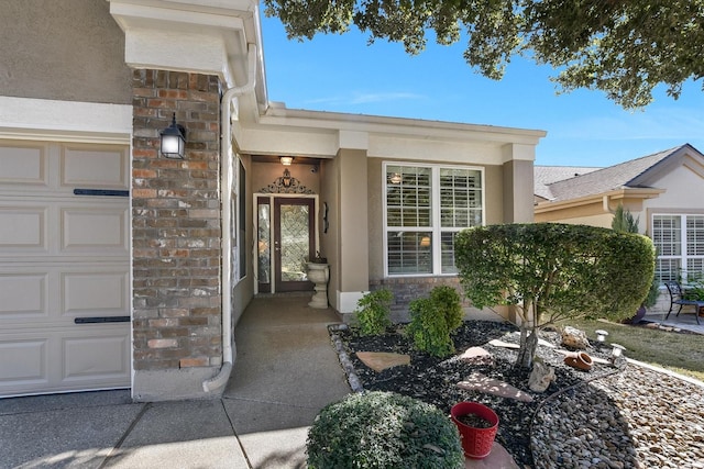 entrance to property featuring a garage