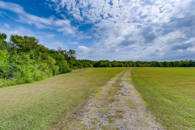 exterior space featuring a rural view