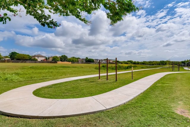 surrounding community featuring a lawn