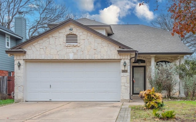 view of front facade with a garage