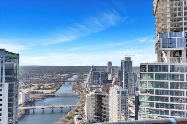 view of city with a water view