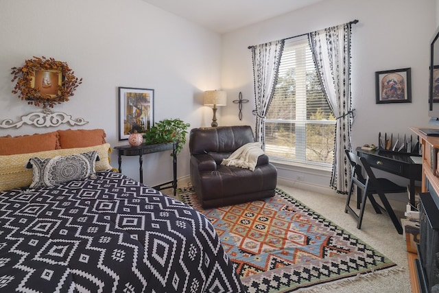 view of carpeted bedroom