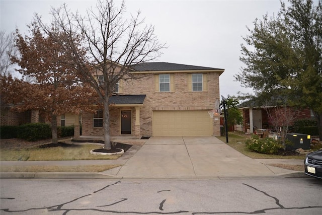 front facade with a garage