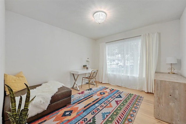 interior space with light hardwood / wood-style floors