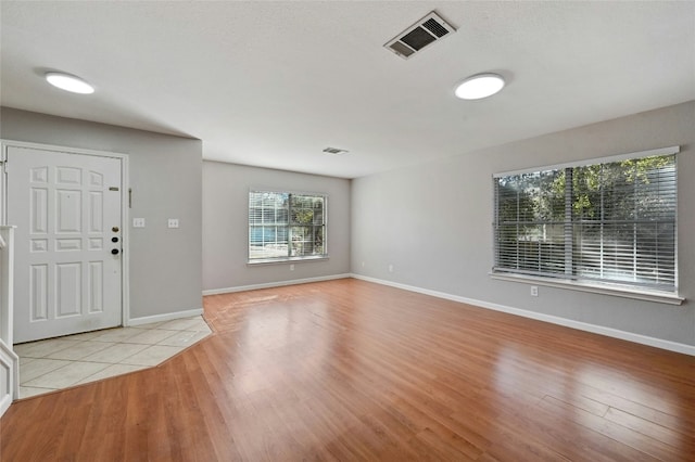 foyer featuring light wood-type flooring