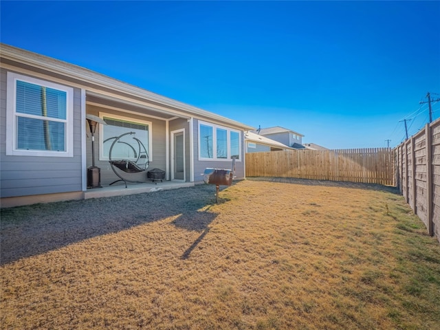 view of yard with a patio area