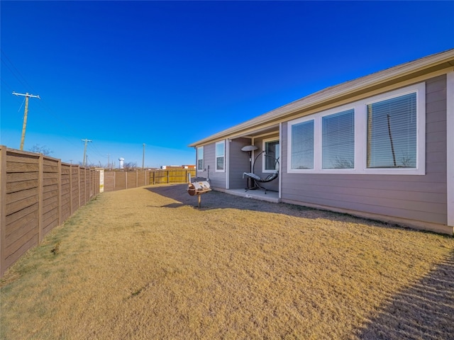 view of yard with a patio area