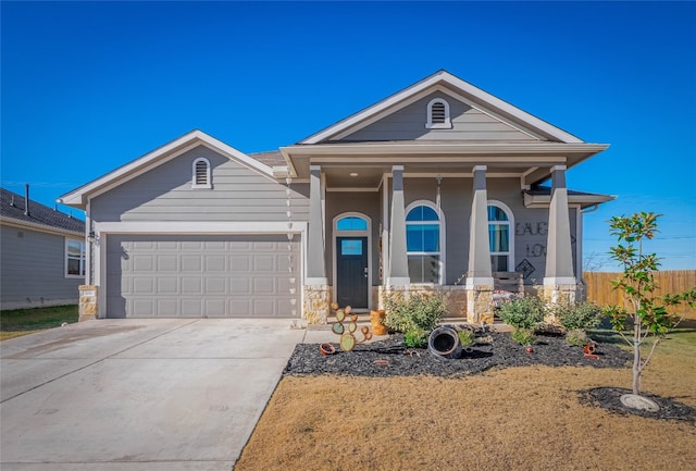 view of front facade with a garage