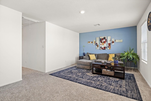 13413 Mussel Run, Elgin, TX 78621 - living area with attic access, carpet, and recessed lighting
