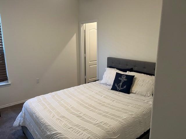 view of carpeted bedroom