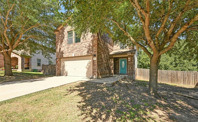 view of front facade featuring a garage